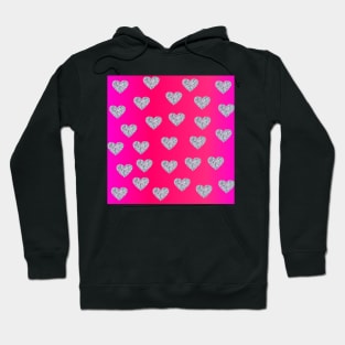 PRETTY PINK GRADIENT MODERN TRENDY HEART PATTERN Hoodie